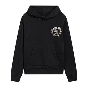 AMIRI Couple's fashion black hooded sweatshirt